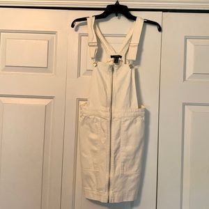 White overall dress